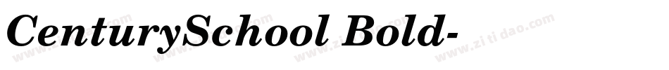 CenturySchool Bold字体转换